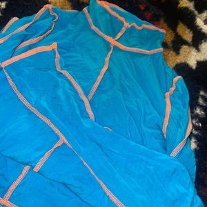 Blue and orange dress